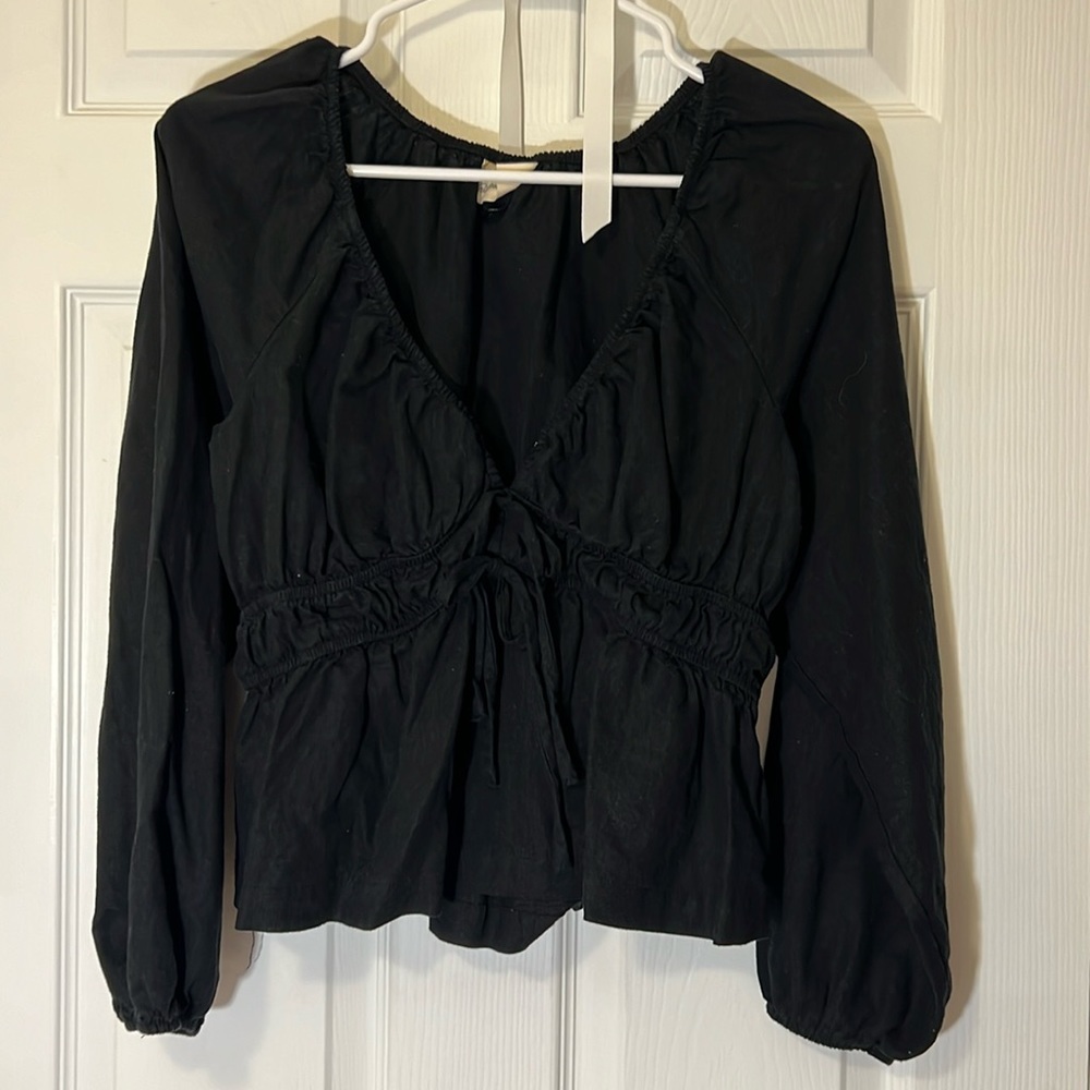 black long sleeve top